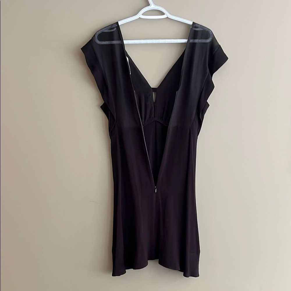 SANDRO PARIS Black V-Neck Sheath Mini Dress size 1 - Picture 5 of 16